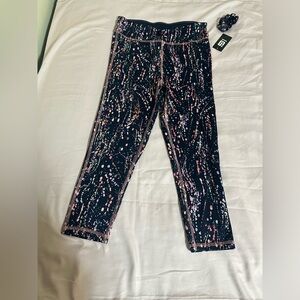 Ideology Fashion Bottoms XL Purple and Pinko Leggings with Scrunchie